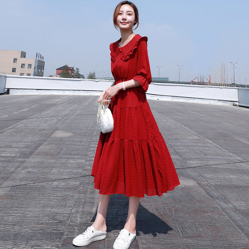 미디 패션 우아한 2021 퍼프 슬리브 여름 라이트 드 - French Vintage Floral Midi Dress 리뷰 및 가격