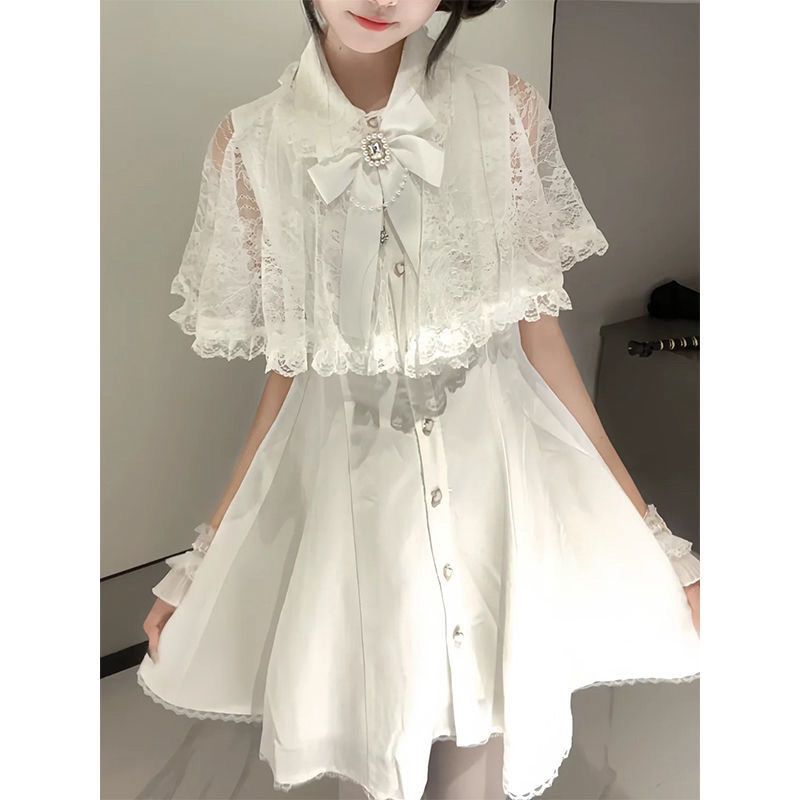 일본 고딕 Y2k 스타일 라인스톤 보우 드레스 여성 카 - Korean Style A Line Shirt Dress 리뷰 및 가격