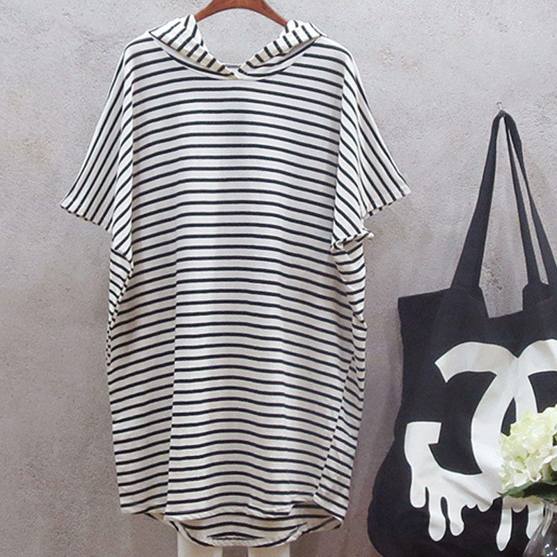 여름용 신상 한국 스타일의 넉넉한 핏에 박쥐 소매가 달 - Korean Style A Line Shirt Dress 리뷰 및 가격