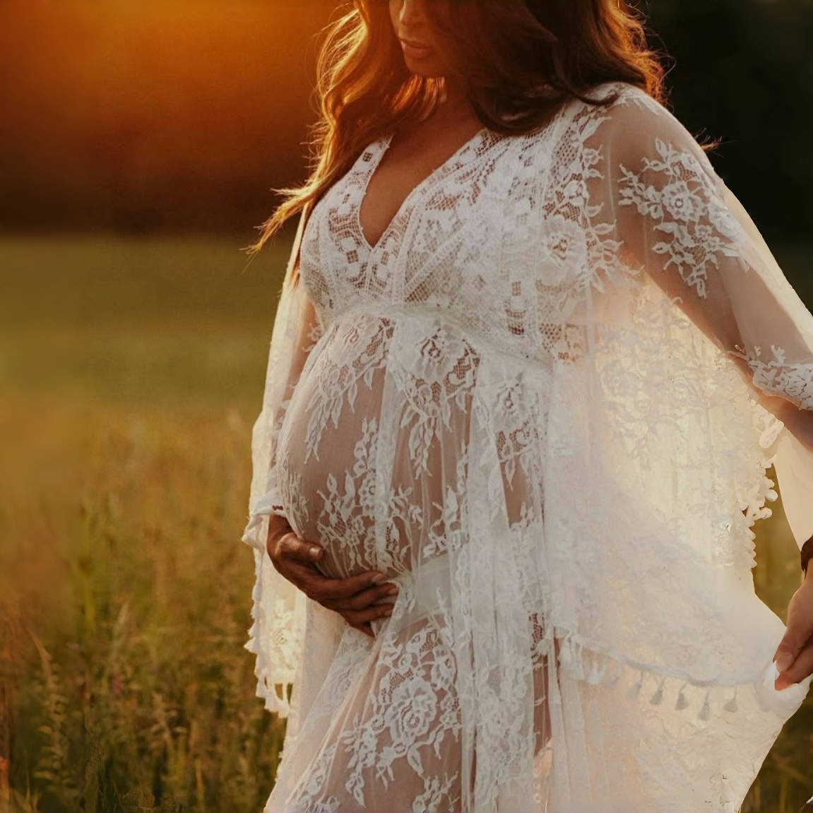 보헤미안 레이스 임부복 사진 촬영 롱 드레스 태슬 임신 - Boho Summer Beach Maxi Dress 리뷰 및 가격
