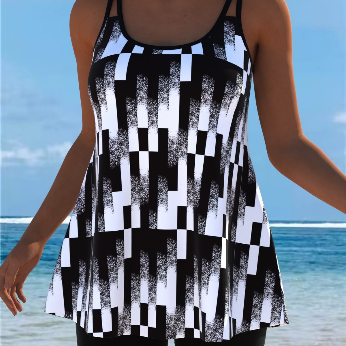 새로운 Tankini 수영복 Tankini 세트 섹시한 - Swimwear 리뷰 및 가격